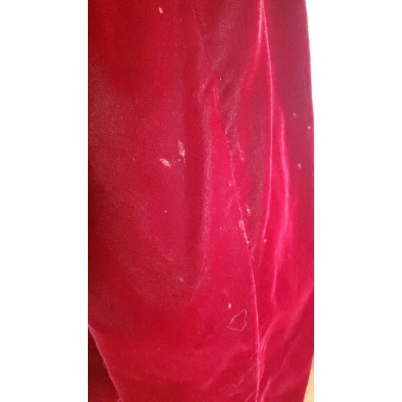 VTG Velvet Burgundy Red Off Shoulder Gown Glitter Lace Neckline 90's Size 5 - Picture 8 of 8